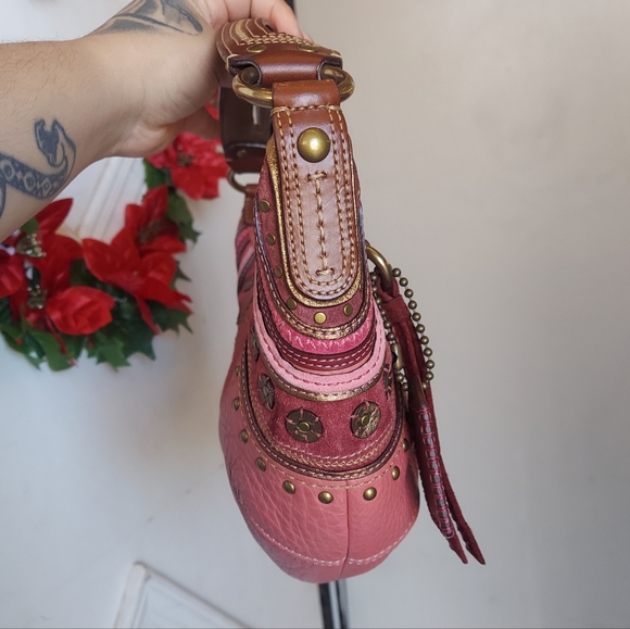 Y2K Coach Leather Small Hobo In Rose 10477 HTF💗🤎 - Picture 3 of 13